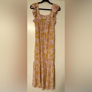 Knox Rose Floral Yellow and Pink Women's Dress